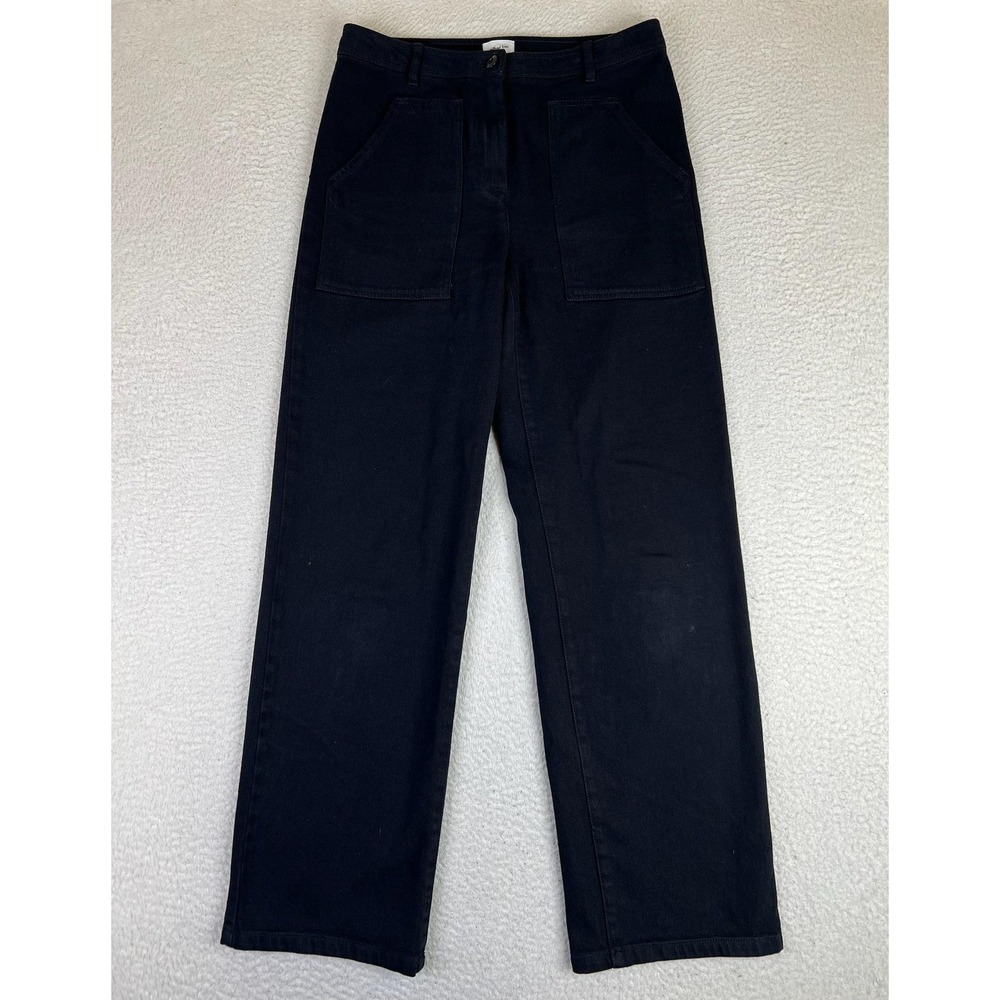 Wilfred Free Pants Womens 8 Black Stretch Twill Straight Chino Utility‎ 99052